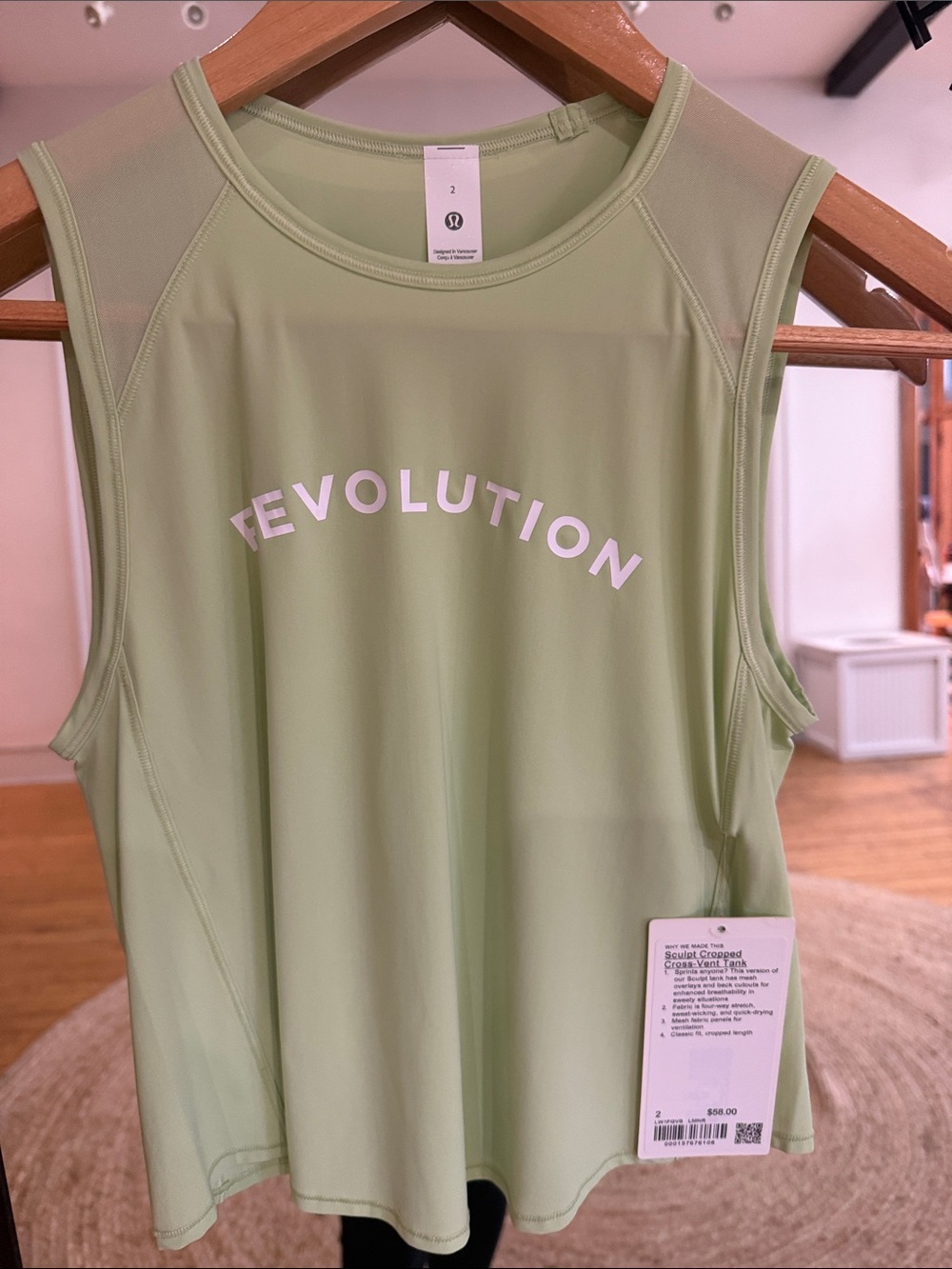 Lululemon Sculpt Cropped Cross-Vent Tank NWT